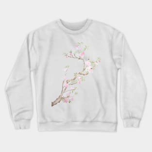 pink peach flowers blossom Crewneck Sweatshirt